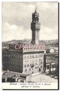 Old Postcard Palazzo Vecchio Firenze Da Michele s Gold Arnolfo di Cambio