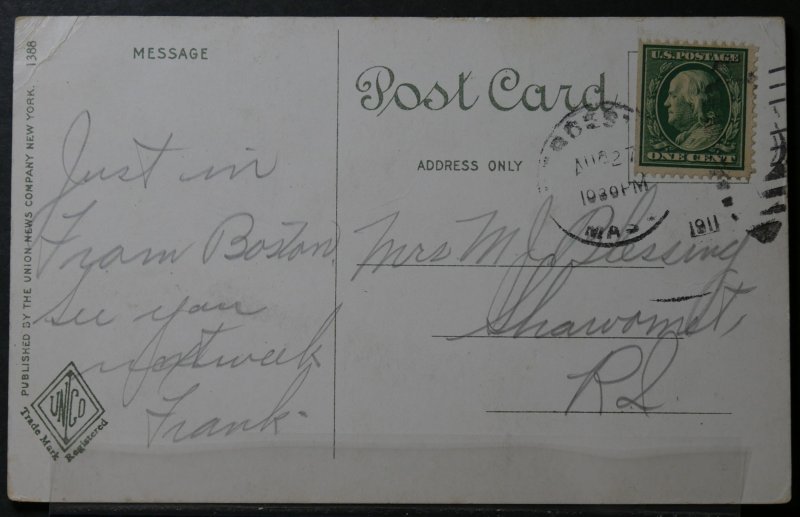 Worcester, MA - B & A Station - 1911