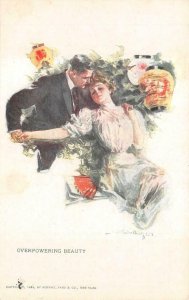 BEAUTIFUL WOMAN GLAMOUR ROMANCE H. CHANDLER CHRISTY ARTIST SIGNED POSTCARD ('09)