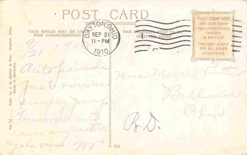 Third Street Arcade Interior Dayton Ohio 1910 postcard