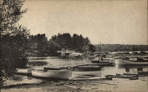 SEBAGO LAKE ME White's Bridge Pleasure Excursion Boats Old Postcard