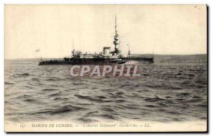 Postcard Old War Ship L & # 39Amiral Trehouard Guard Approval