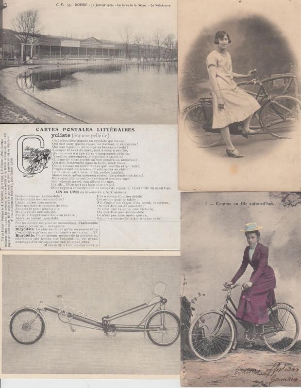 BICYLETTE CYCLING BICYCLE 86 Cartes Postales 1900-1940.