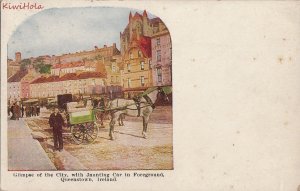 Postcard Glimpse City Jaunting Car Queenstown Ireland