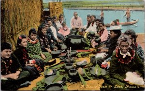 Postcard A Native Feast or Luau in Hawaii