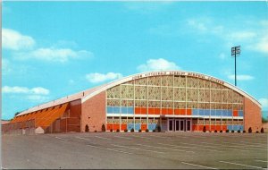 John F Kennedy Coliseum Manchester NH New Hampshire Postcard Curteich VTG UNP  
