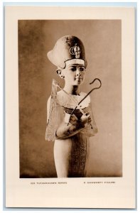 c1910's A Shawabti Figure Egypt Tutankhamen RPPC Photo Unposted Antique Postcard