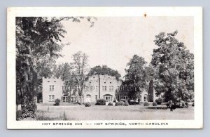 HOT SPRINGS INN HOT SPRINGS NORTH CAROLINA POSTCARD (c. 1930s) WNC
