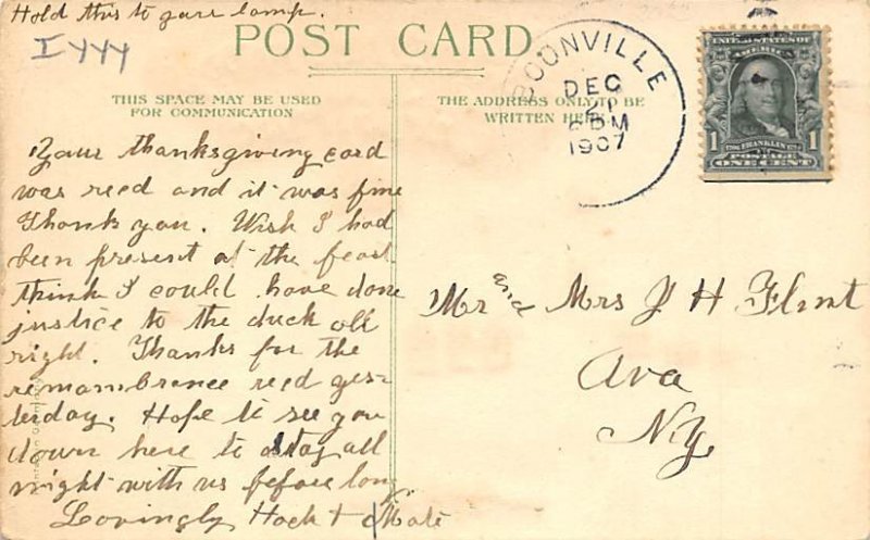 Happy Christmas Hold to Light 1907 