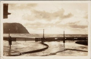 Seaside OR November Sunset #213 c1946 RPPC Postcard E90 *as is