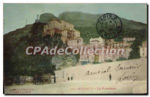 Old Postcard Monaco the Border