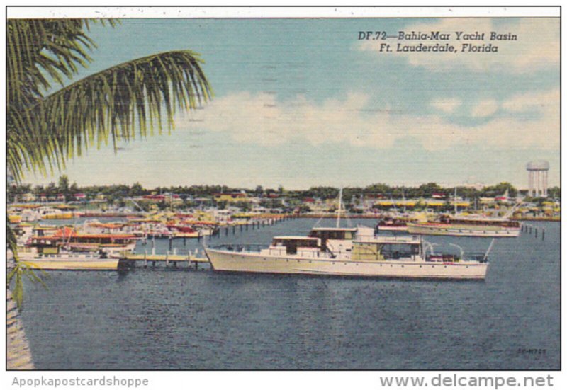 Florida Fort Lauderdale Bahia Mar Yacht Basin 1958