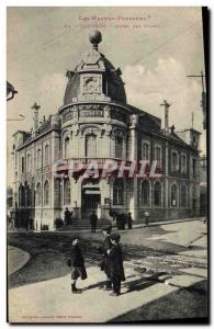 Carte Postale Ancienne Poste Lourdes Hotel Post Children