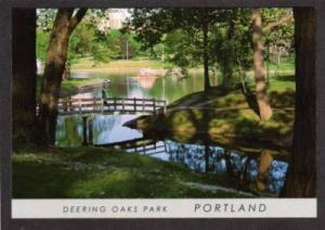 ME View of Deering Oaks Park PORTLAND MAINE PC Postcard