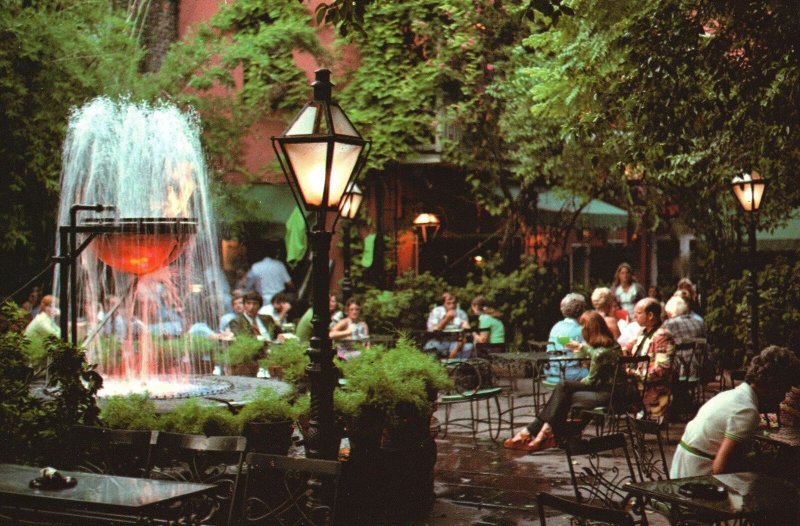 Vintage Postcard Hurricane Pat O'briens Patio St. Peter Street New Orleans LA