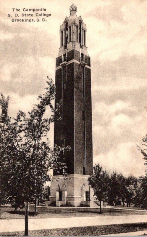 South Dakota Brookings The Campanile South Dakota State College 1938 Albertype