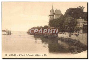 Old Postcard Pornic L Entree du Port and Chateau