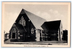 c1950's United Church Kirkland Lake Ontario Canada Vintage Unposted Postcard