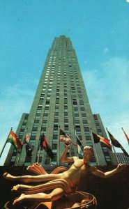 Vintage Postcard RCA Building Rockfeller Center Seventy Stories Observatory