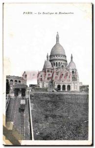 Old Postcard Paris Montmartre Sacre coeur Basilica