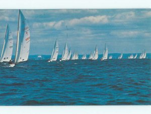 Pre-1980 SAILBOAT BOATS ON LONG ISLAND SOUND Long Island New York NY AF3732