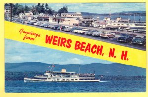 GREETING FROM WEIRS BEACH, N.H. LAKE WINNIPISAUKEE  SEE SCAN  120