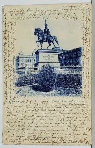 Germany Hannover 1899 Ernst August Denkmal Memorial Monument Postcard K10