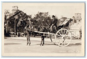 c1940's Horse Carriage Caleche Quebec Canada Vintage RPPC Photo Postcard