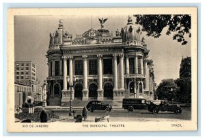Rio De Janeuiro The Municipal Theatre Brazil New York World's Fair 1939 Postcard