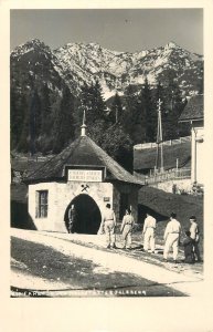 Hallstatt entrance to Salzberg salt mine Austria