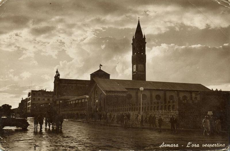 eritrea, ASMARA, L'Ora Vespertina (1930s) RPPC Postcard