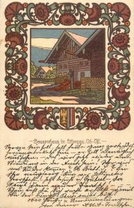 Austrian illustrator Franz Bot - Farmhouse patterns in Affergau Austria 1923