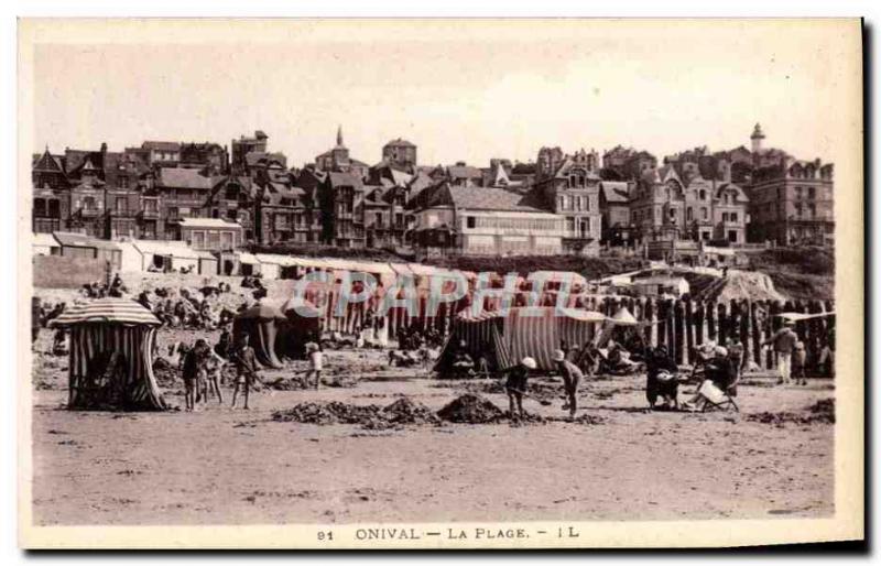 Old Postcard Onival The Beach