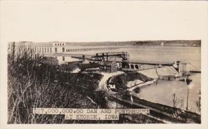 Iowa Keokuk $ 27,000,000 Dam and Powerhouse Real Photo