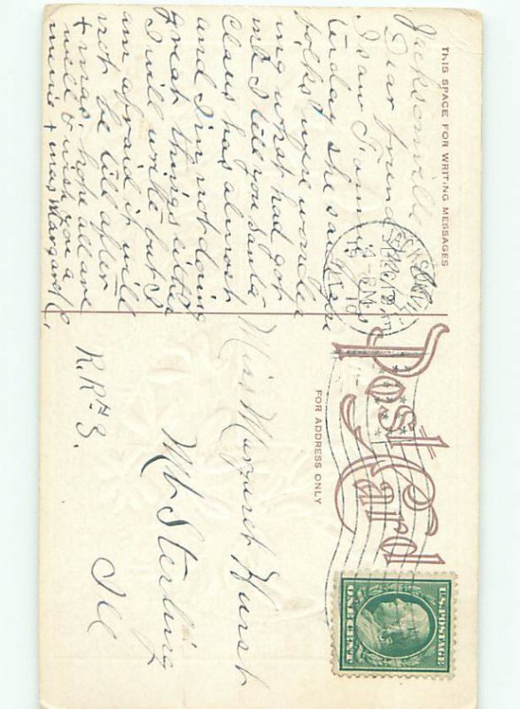 Divided-Back CHRISTMAS BIRDS SCENE Pretty Postcard W8501