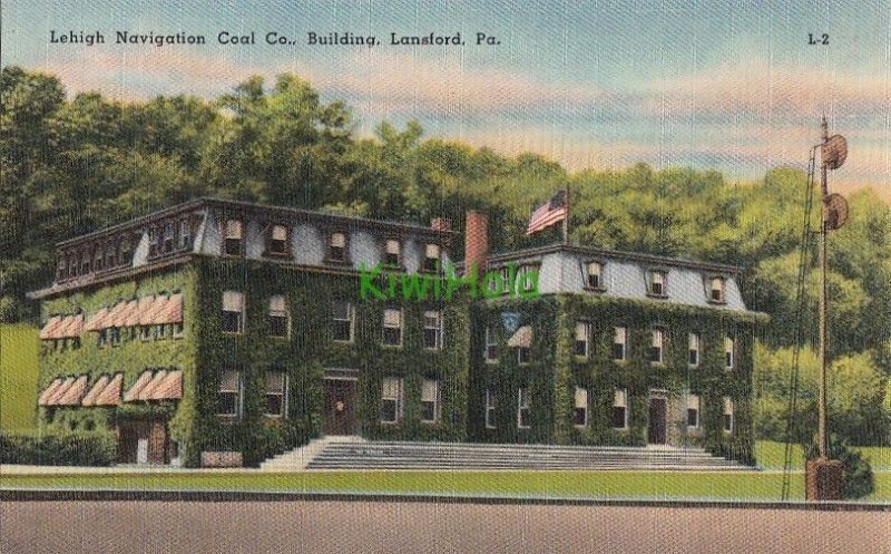 Postcard Lehigh Navigation Coal Co Building Lansford PA