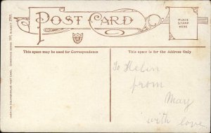 Christmas Children Praying Bed c1900s-20s Postcard