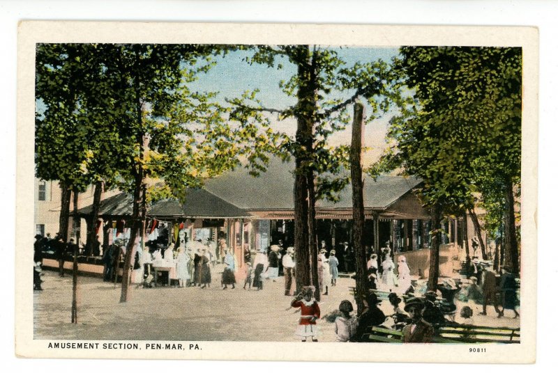 PA - Pen-Mar. Pen-Mar Park Amusements ca 1920