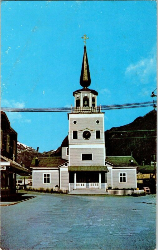 St. Michael’s Cathedral Russian Church Alaska St. Petersburg Sitka Vtg Postcard 