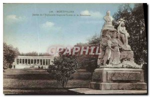 Postcard Old Garden Montpellier Esplanade Auguste Comte and Monument