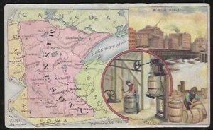 Map of Minnesota, 1889, Arbuckle Coffee - Trade Card, Size: 76 mm x 127 mm