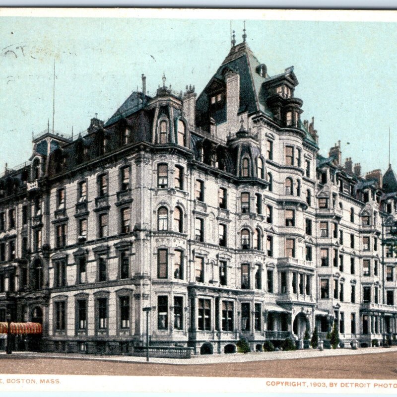 1903 UDB Boston, MA Hotel Vendome Postcard Detroit Old World Architecture A117