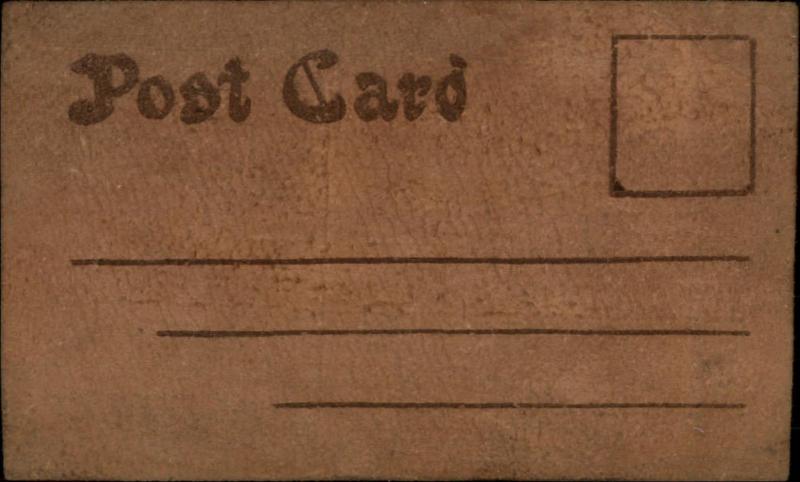 Leather Novelty - Easter Rabbits Carried Colored Eggs 1906 Postcard