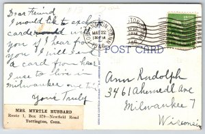 Sterling Illinois~4th Street Methodist Episcopal Church~PM 1946~Linen Postcard