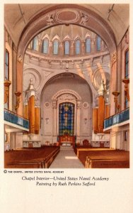 Maryland Annapolis U S Naval Academy Chapel Interior Painting By Ruth Perkins...