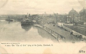 Postcard C-1905 Ohio Cleveland City of Erie Docks Rotograph undivided23-931