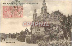 Old Postcard Monte Carlo Theater and Terraces