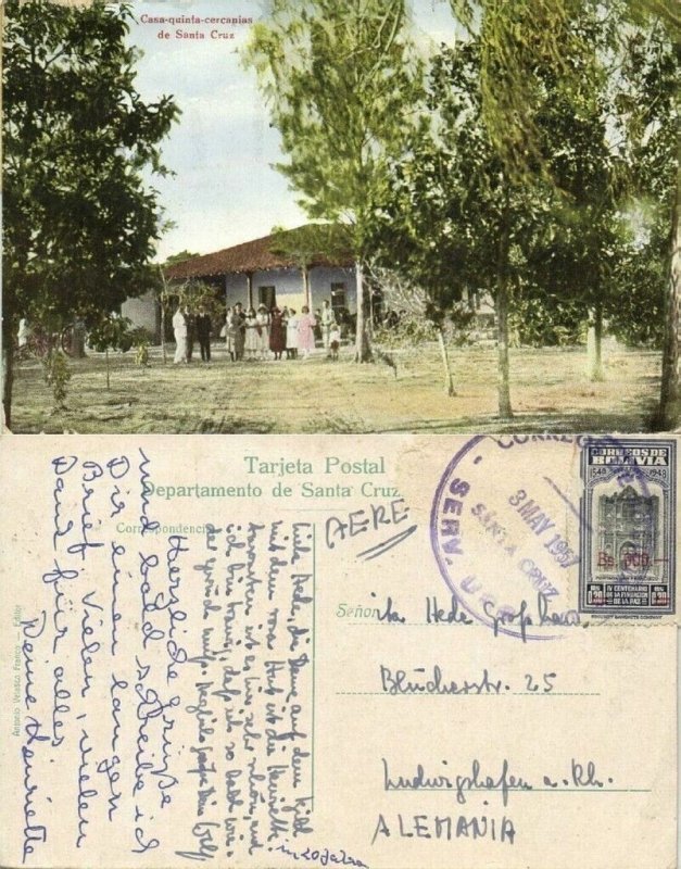 bolivia, SANTA CRUZ, Casa Quinta Cercanias (1910s) Postcard