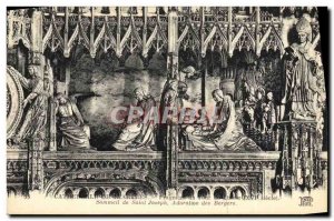 Old Postcard Cathedral of Chartres St. Joseph Sleep Adoration of the Magi