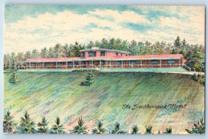 c1960's The Southernaire Motel Hendersonville NC Crayon Bowers Vintage Postcard